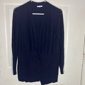 Maurices Deep Blue Open Front Cardigan